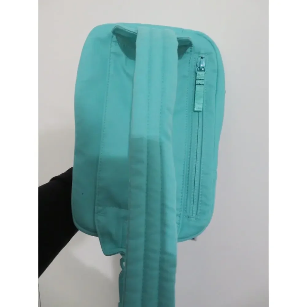 Vera Bradley Turquoise Sky Utility Sling Backpack Recycled Cotton